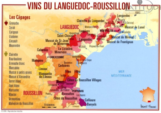 carte Languedoc-Roussillon